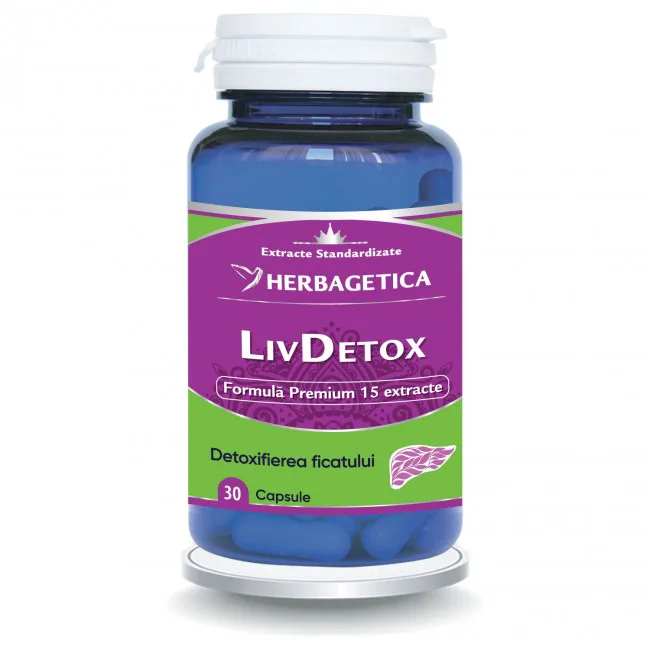LivDetox 30cps HERBAGETICA — preț și oferte