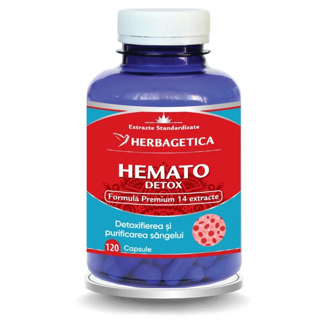 Hemato Detox 120cps HERBAGETICA — preț și oferte