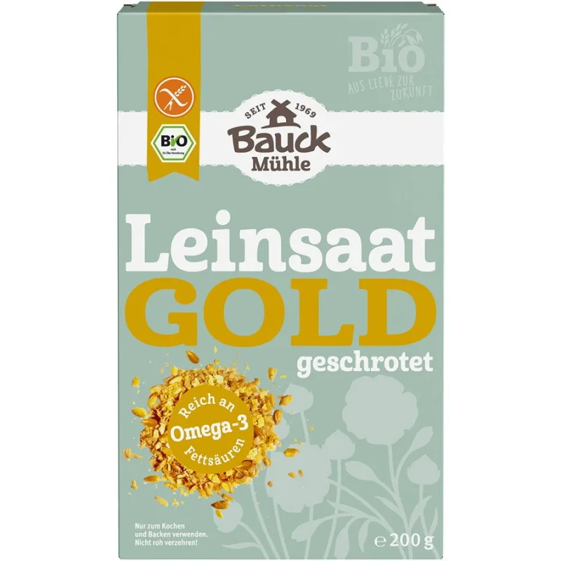Seminte de In Auriu fara Gluten Ecologice/Bio 200g BAUCKHOF — preț și oferte