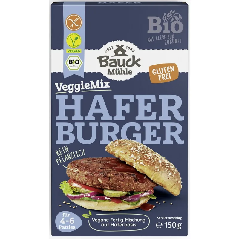 Mix pentru Burger din Ovaz fara Gluten Ecologic/Bio 150g BAUCKHOF — preț și oferte