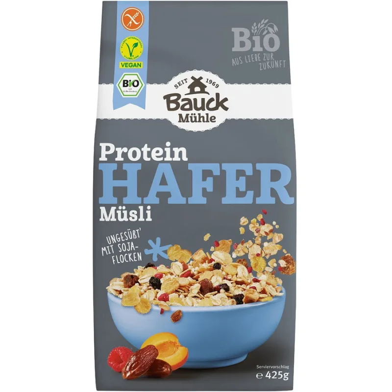 Musli Proteic cu Ovaz fara Gluten Ecologic/Bio 425g BAUCKHOF — preț și oferte