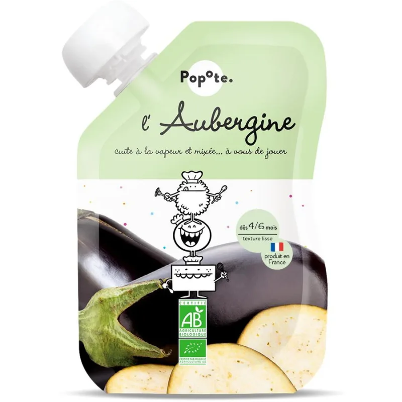 Piure cu 58% Vinete pentru Copii +4-6 Luni Ecologic/Bio 120g POPOTE — preț și oferte
