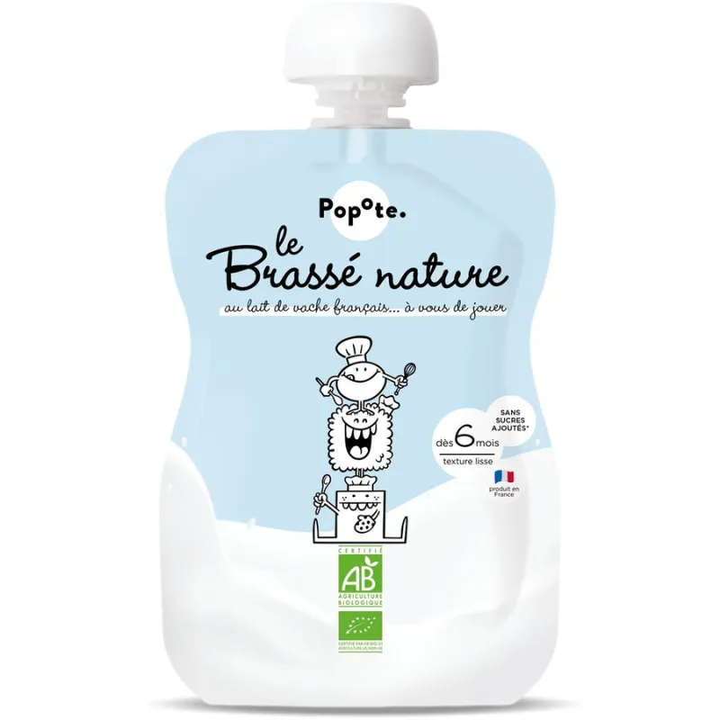 Iaurt Natural pentru Copii +6 Luni fara Zahar Adaugat Ecologic/Bio 100g POPOTE — preț și oferte