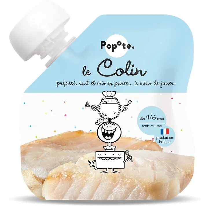 Piure cu 51% Peste Coley din Alaska pentru Copii +4-6 Luni Ecologic/Bio 60g POPOTE — preț și oferte