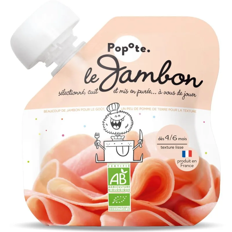 Piure cu 51% Sunca +4-6 Luni Ecologic/Bio 60g POPOTE — preț și oferte