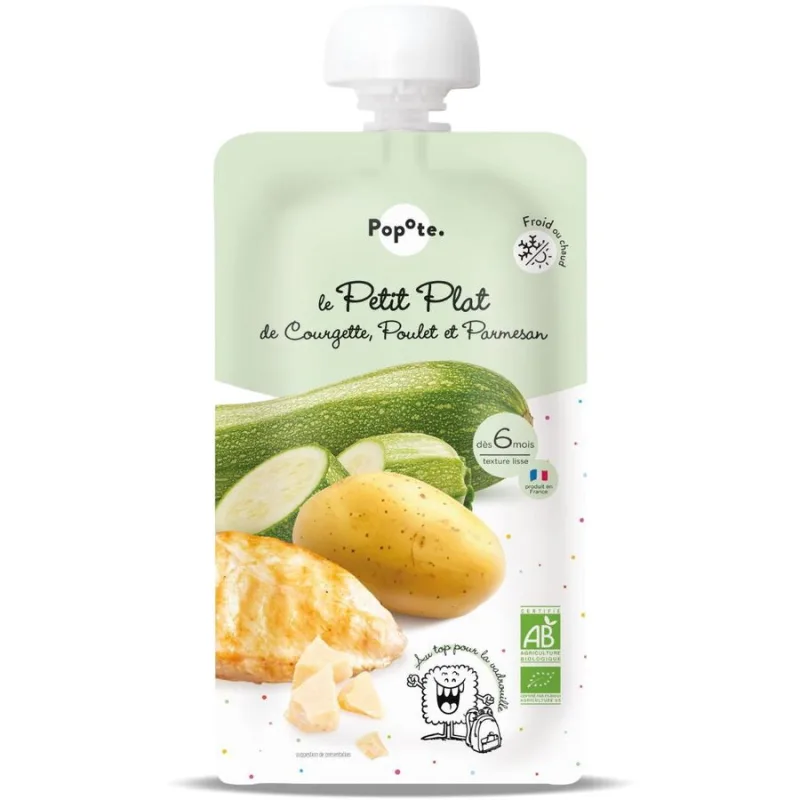 Mancare din Dovlecel, Pui si Parmezan +6 Luni Ecologica/Bio 180g POPOTE — preț și oferte