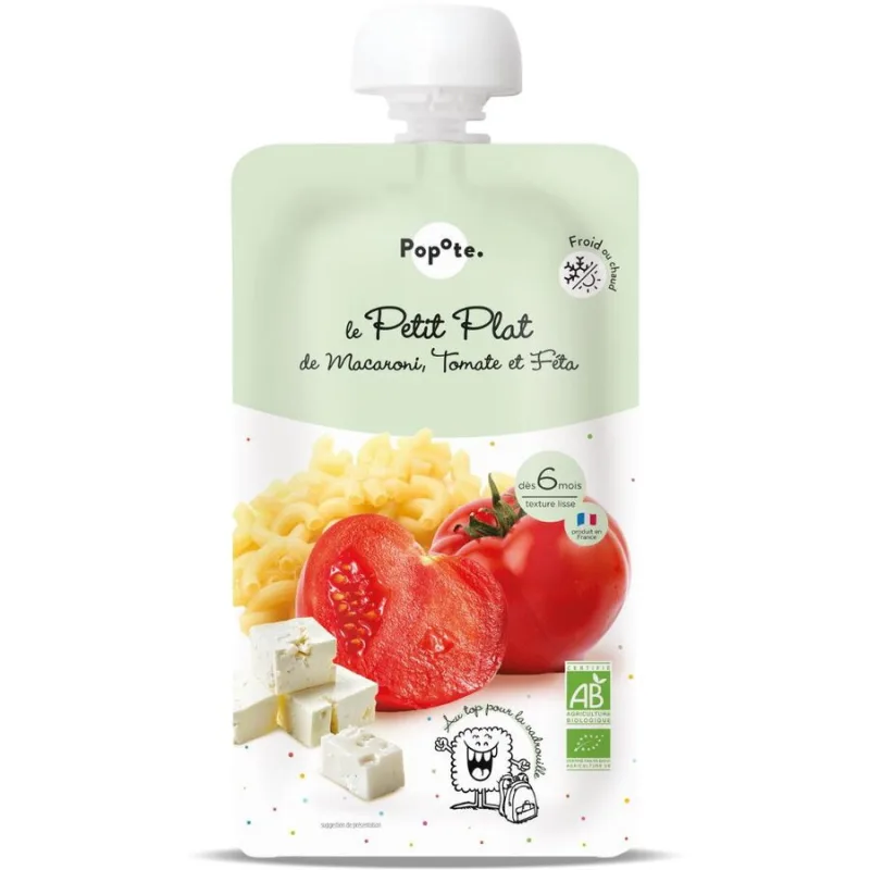 Mancare din Paste, Feta si Rosii +6 Luni Ecologica/Bio 180g POPOTE — preț și oferte