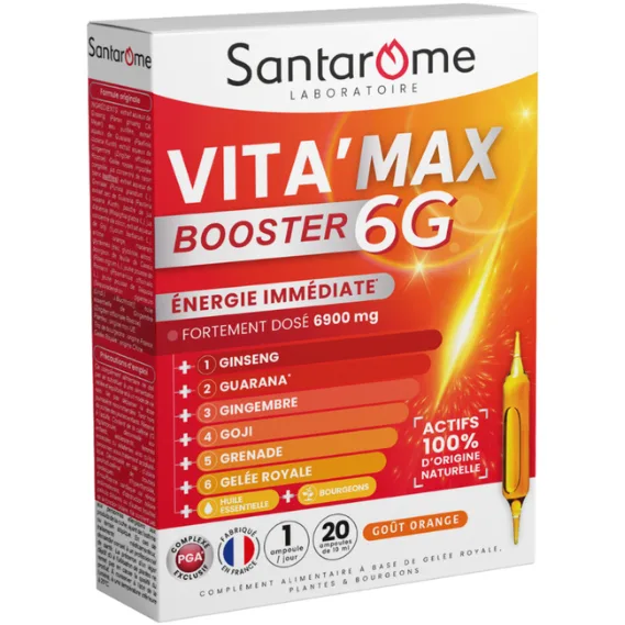 Vita Max Booster 6G 20 fiole SANTAROME — preț și oferte
