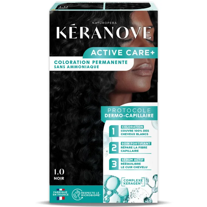 Vopsea Permanenta pentru Par fara Amoniac Negru 152ml KERANOVE — preț și oferte