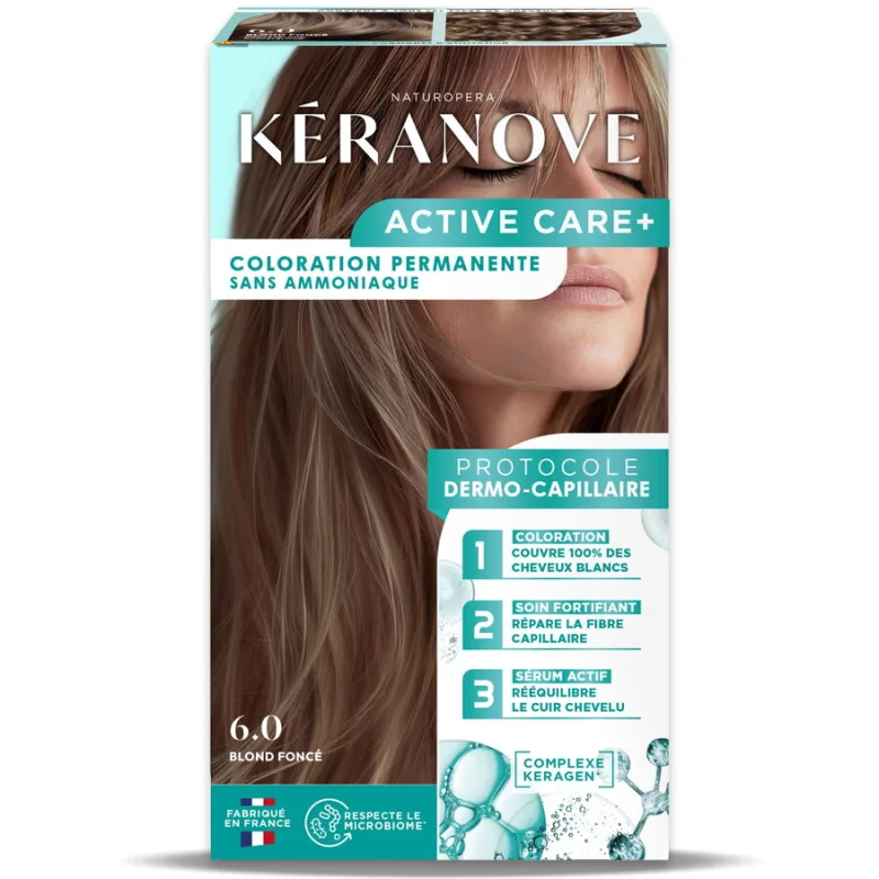 Vopsea Permanenta pentru Par fara Amoniac Blond Inchis 152ml KERANOVE — preț și oferte