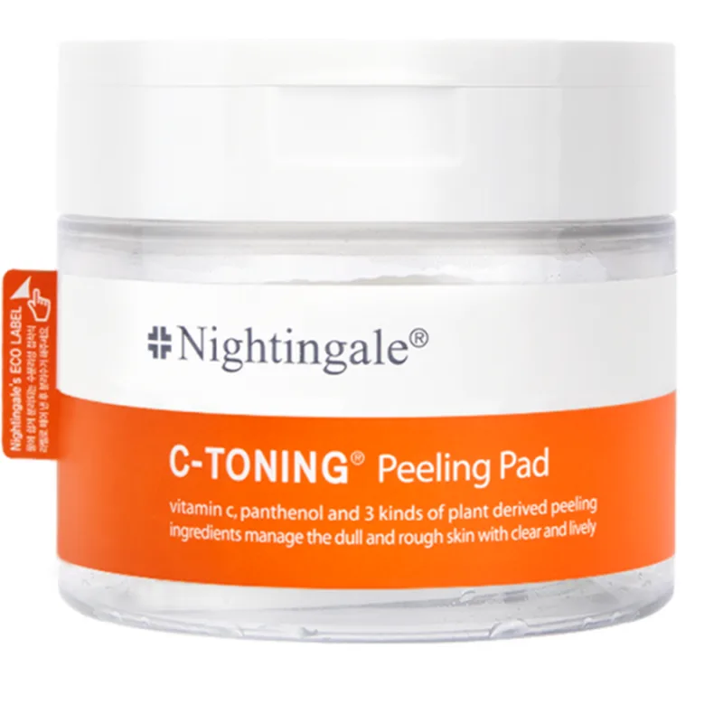Dischete pentru Exfolierea Tenului cu Vitamina C, Pantenol si Ingrediente Vegetale Exfoliante 165ml / 60 dischete NIGHTINGALE — preț și oferte