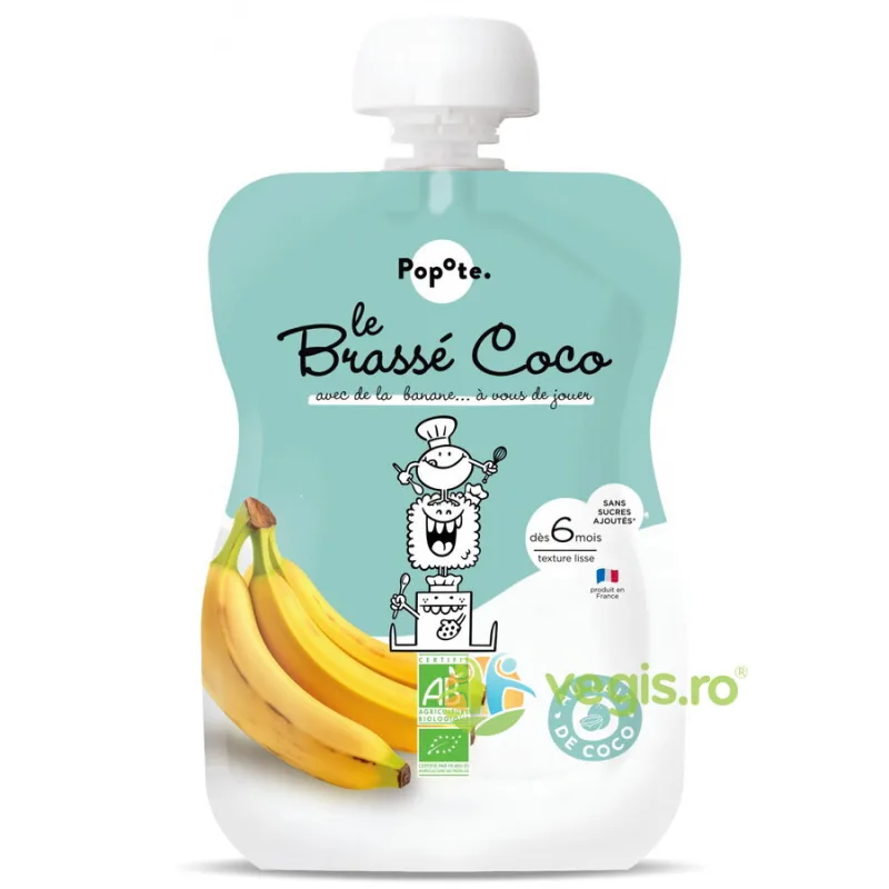 Piure cu 54% Lapte de Cocos si Banane +6 Luni Ecologic/Bio 100g POPOTE — preț și oferte