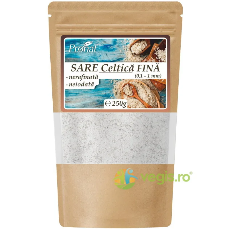 Sare Celtica Fina, Nerafinata si Neiodata 250g PRONAT — preț și oferte