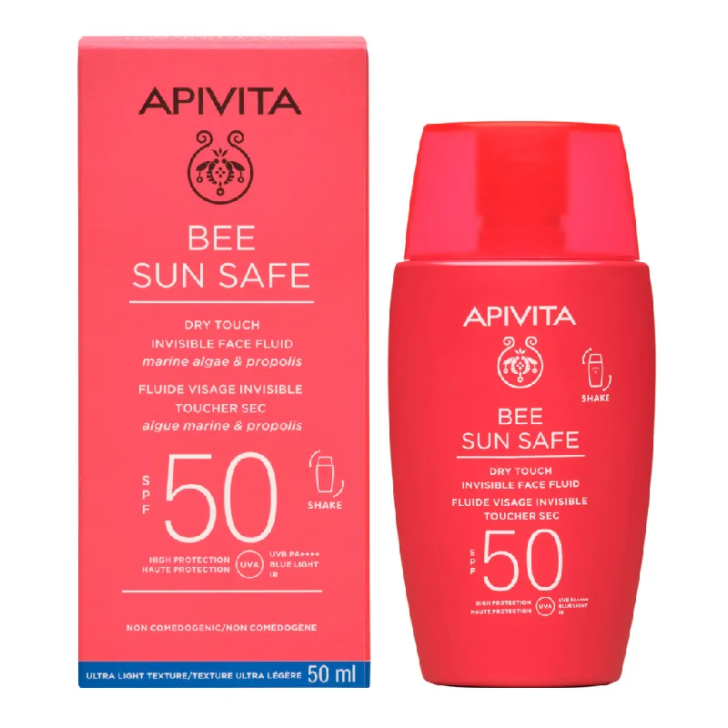 Fluid protectie solara fluida Invizibil SPF50 Bee Sun Safe, 50 ml, Apivita — preț și oferte