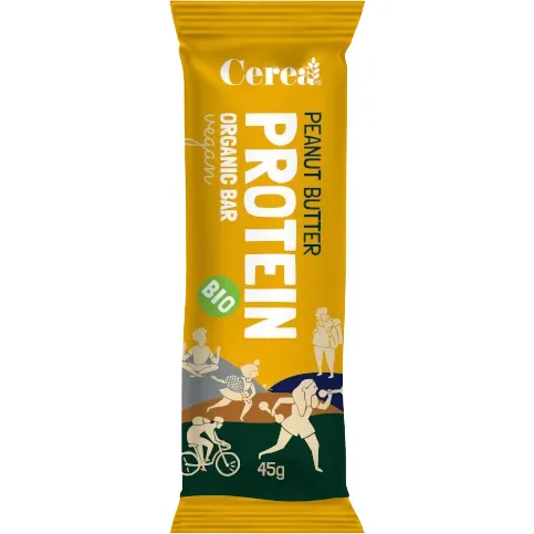 Baton Proteic cu Unt de Arahide fara Gluten Ecologic/Bio 45g CEREA — preț și oferte