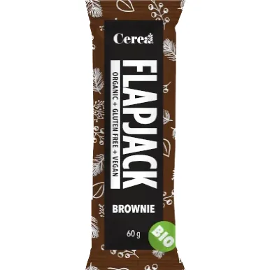 Baton din Fulgi de Ovaz si Cacao Brownie fara Gluten Flapjack Ecologic/Bio 60g CEREA — preț și oferte