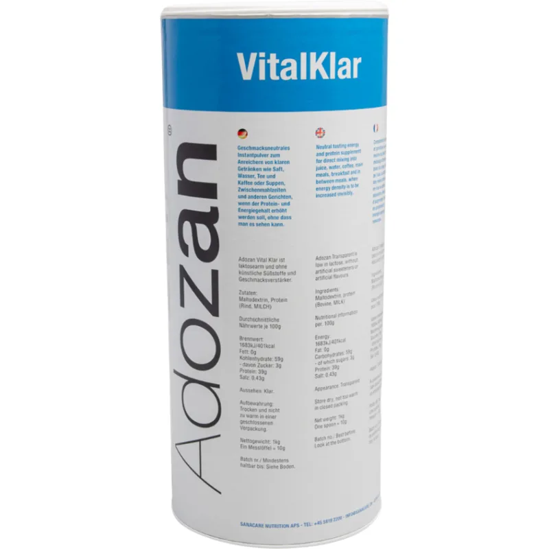 Pudra Nutritiva Completa Vital Klar (Transparent) 1kg ADOZAN — preț și oferte