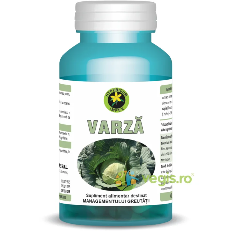 Varza Extract 300mg 60cps Hypericum — preț și oferte