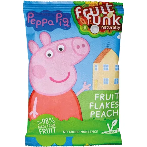 Fulgi din Fructe cu Piersici fara Zahar Adaugat Peppa Pig 16g FRUITFUNK — preț și oferte