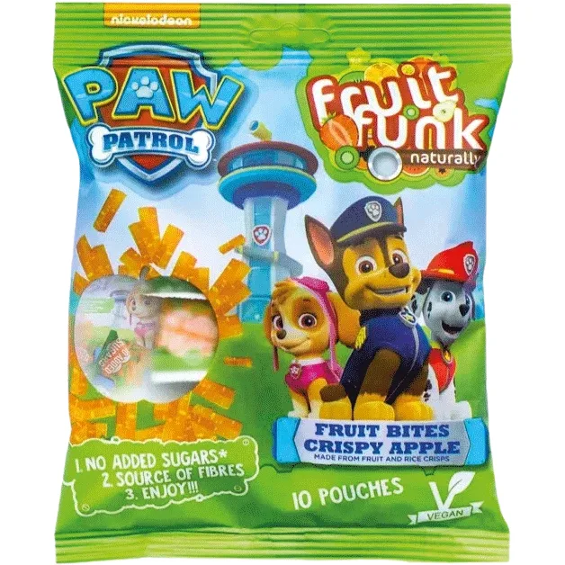 Gustare de Fructe cu Mere fara Zahar Adaugat Paw Patrol 10x10g FRUITFUNK — preț și oferte