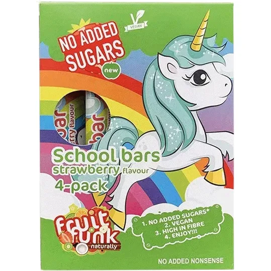 Baton din Fructe cu Capsuni fara Zahar Adaugat Unicorn 4x20g FRUITFUNK — preț și oferte