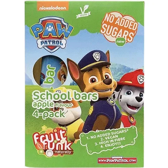 Baton din Fructe cu Mar fara Zahar Adaugat Paw Patrol 4x20g FRUITFUNK — preț și oferte