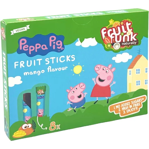 Sticks din Fructe cu Mango fara Zahar Adaugat Peppa Pig 8x10g FRUITFUNK — preț și oferte