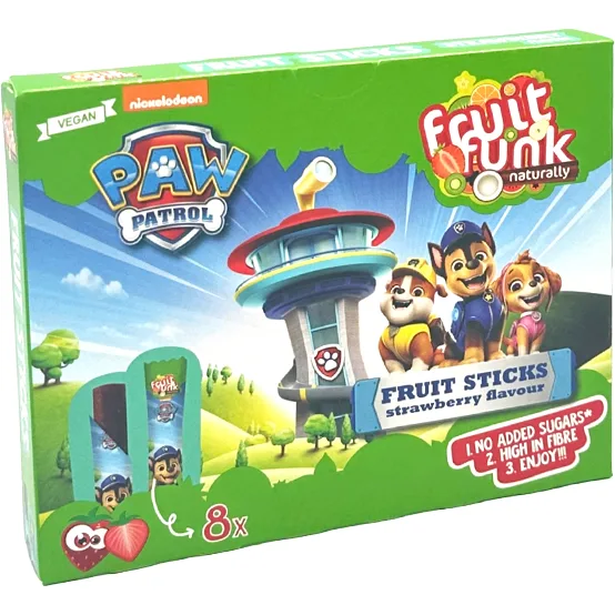 Sticks din Fructe cu Capsuni fara Zahar Adaugat Paw Patrol 8x10g FRUITFUNK — preț și oferte