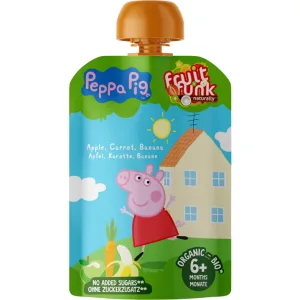 Piure din Fructe +6 Luni cu Mar, Morcov si Banane fara Zahar Adaugat 90g