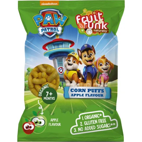 Pufuleti pentru Copii +7 Luni cu Aroma de Mar si Adaos de Vitamina B1 Paw Patrol 50g FRUITFUNK — preț și oferte