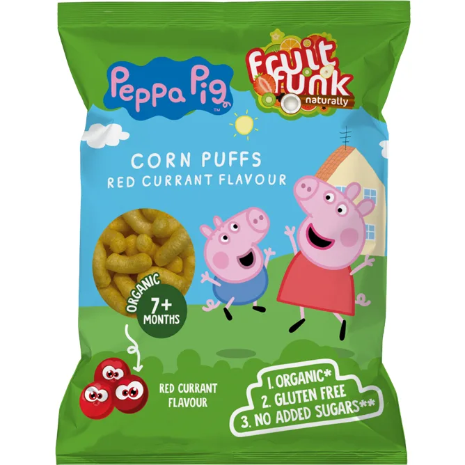 Pufuleti pentru Copii+7 Luni cu Aroma de Coacaze Rosii si Adaos de Vitamina B1 fara Zahar Adaugat 50g FRUITFUNK — preț și oferte