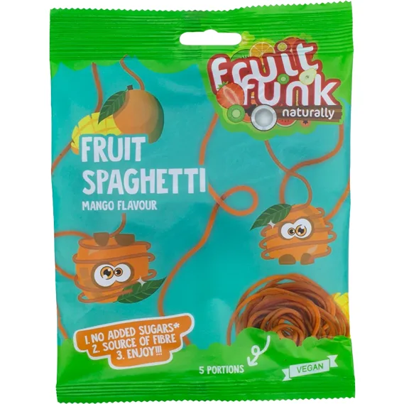 Spaghete din Fructe cu Mango fara Zahar Adaugat 100g FRUITFUNK — preț și oferte