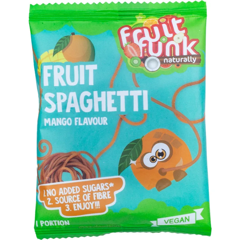 Mini Spaghete din Fructe cu Mango fara Zahar Adaugat 20g FRUITFUNK — preț și oferte