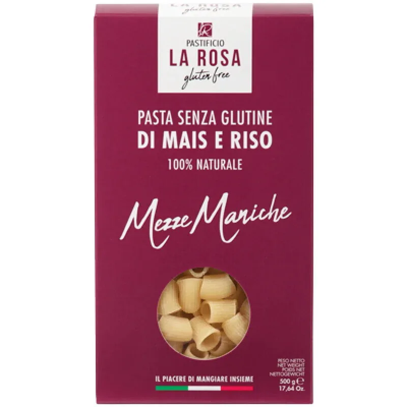 Paste Mezze Maniche fara Gluten 500g PASTIFICIO LA ROSA — preț și oferte