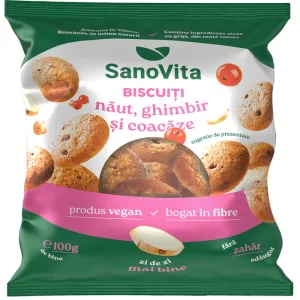 Biscuiti cu Naut, Ghimbir si Coacaze fara Zahar Adaugat 100g