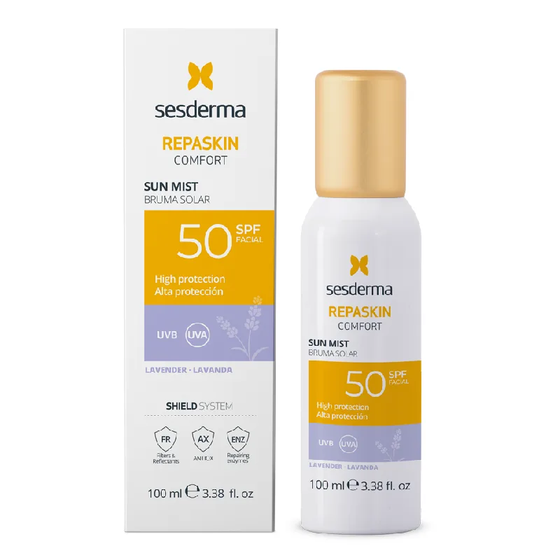 Mist cu protectie solara SPF50, Comfort Repaskin Lavanda, 100 ml, Sesderma — preț și oferte
