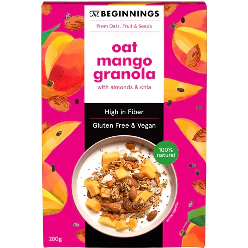 Granola cu Ovaz si Mango fara Gluten 200g THE BEGINNINGS — preț și oferte
