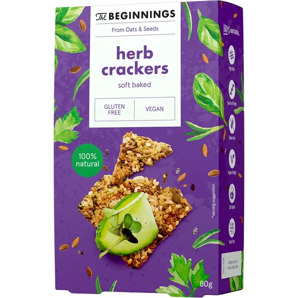 Crackers cu Seminte fara Gluten 80g THE BEGINNINGS — preț și oferte
