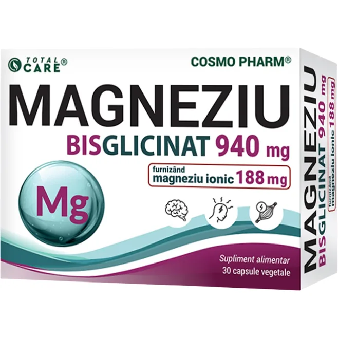 Magneziu Bisglicinat 940mg 30cps COSMO PHARM — preț și oferte