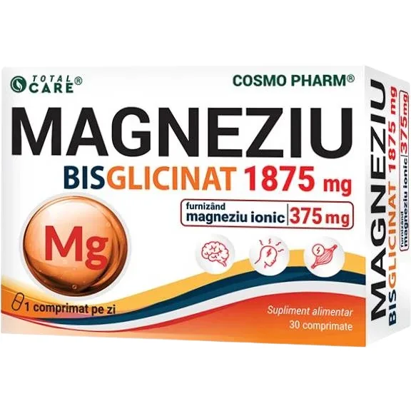 Magneziu Bisglicinat 1875mg 30cpr COSMO PHARM — preț și oferte