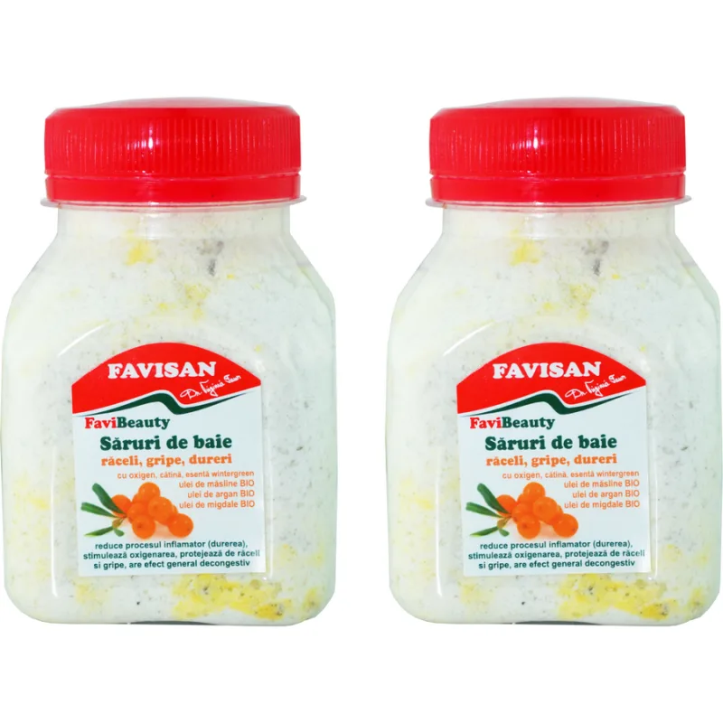 Pachet Saruri De Baie (Raceli, Gripe si Dureri) 400g+400g Favisan — preț și oferte