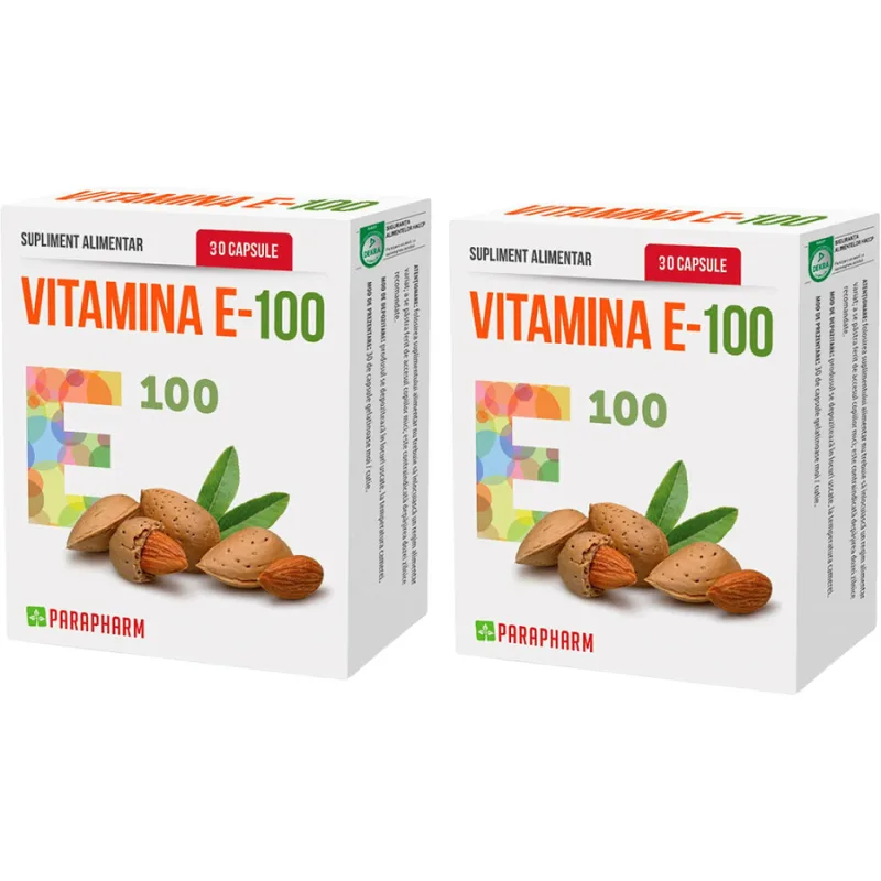 Pachet Vitamina E-100 30cps+30cps Quantum Parapharm — preț și oferte