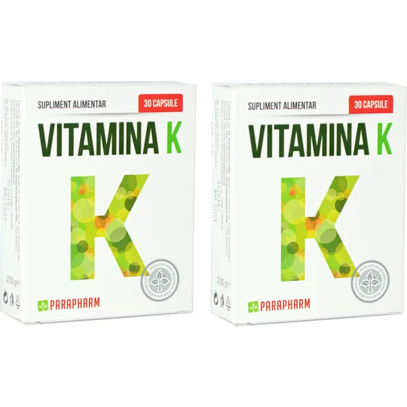 Pachet Vitamina K 30cps+30cps Quantum Parapharm — preț și oferte
