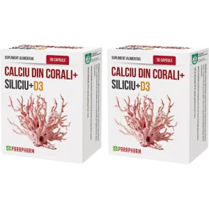 Pachet Calciu din Corali+Si+D3  30cps+30cps