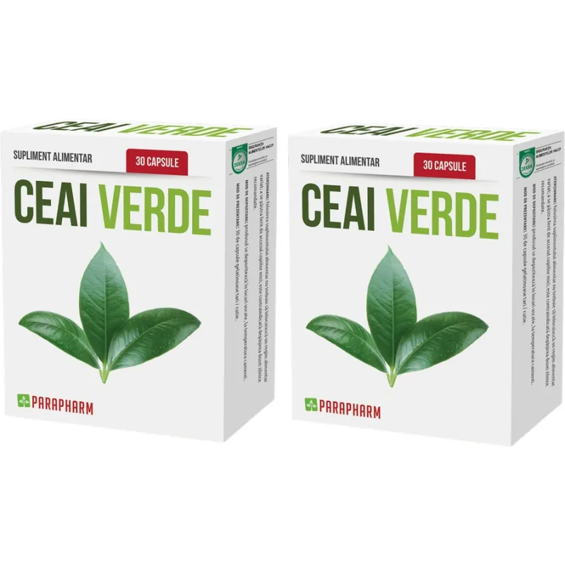 Pachet Ceai Verde 30cps+30cps Quantum Parapharm — preț și oferte