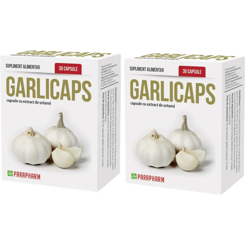 Pachet Garlicaps - Capsule Cu Extract De Usturoi 30cps+30cps Quantum Parapharm — preț și oferte