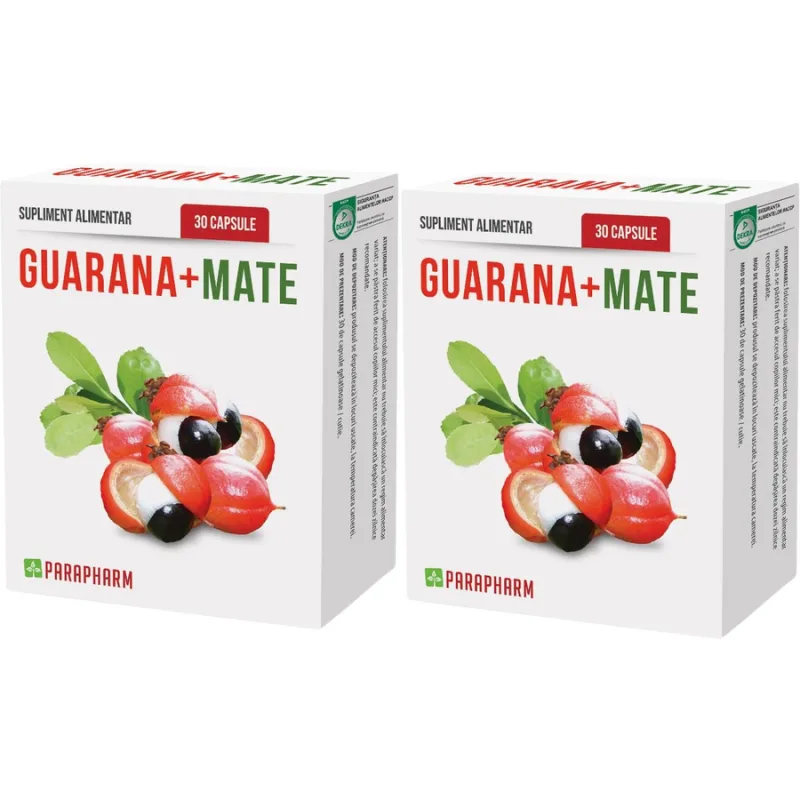 Pachet Guarana + Mate 30cps+30cps Quantum Parapharm — preț și oferte