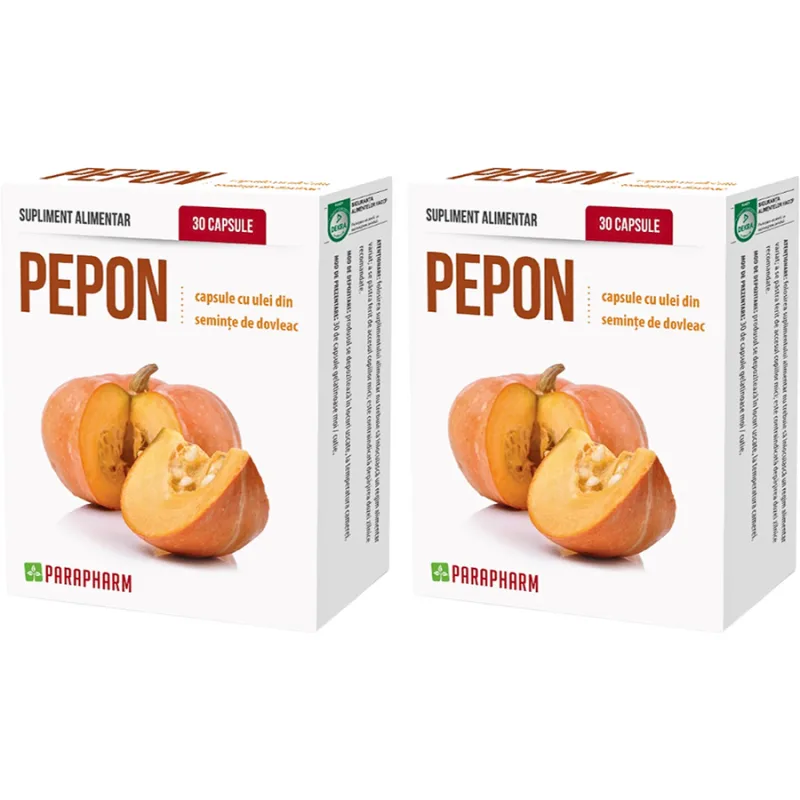 Pachet Pepon - Capsule cu Ulei de Dovleac 30cps moi + 30cps moi Quantum Parapharm — preț și oferte