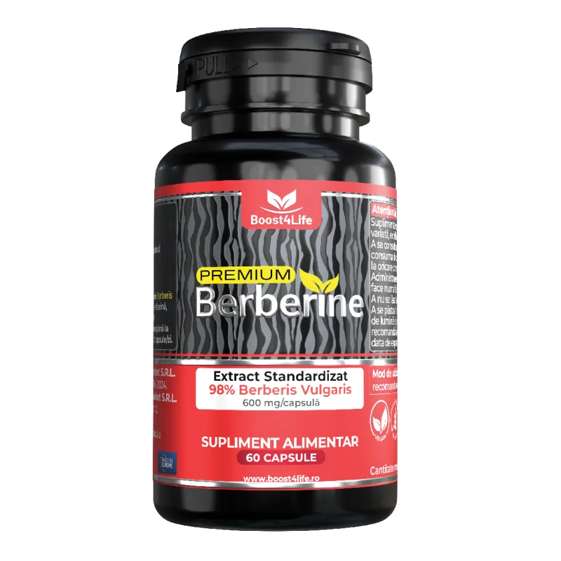 Berberine Premium 600mg, 60 capsule, Boost4Life — preț și oferte