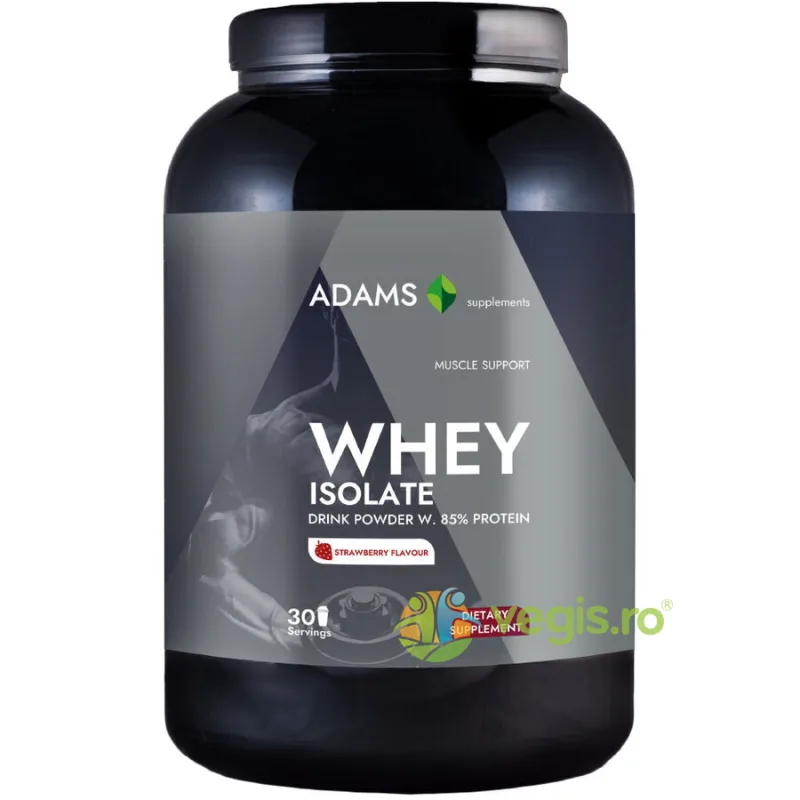 Proteina Izolata din Zer cu Aroma de Capsuni 908g ADAMS VISION — preț și oferte